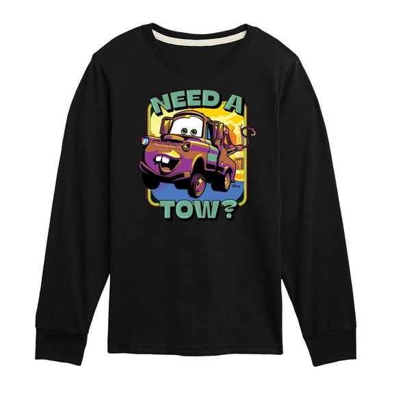 Disney Cars - Mater Need A Tow - Toddler & Youth Long Sleeve Graphic T-Shirt