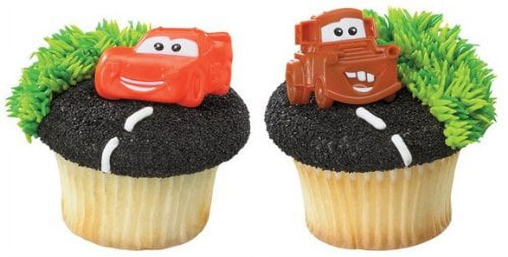DECOPAC Disney Cars Mater and McQueen Cupcake Rings - 24 ct