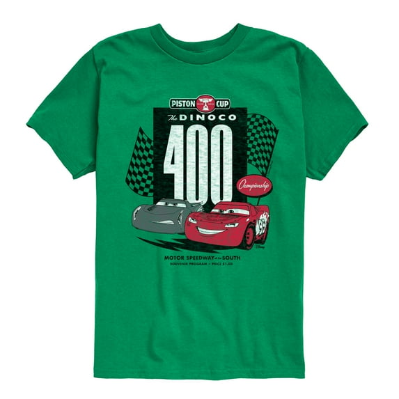 Disney - Cars - McQueen and Jackson Dinoco Race - Boy's Toddler And Youth Short Sleeve Tee