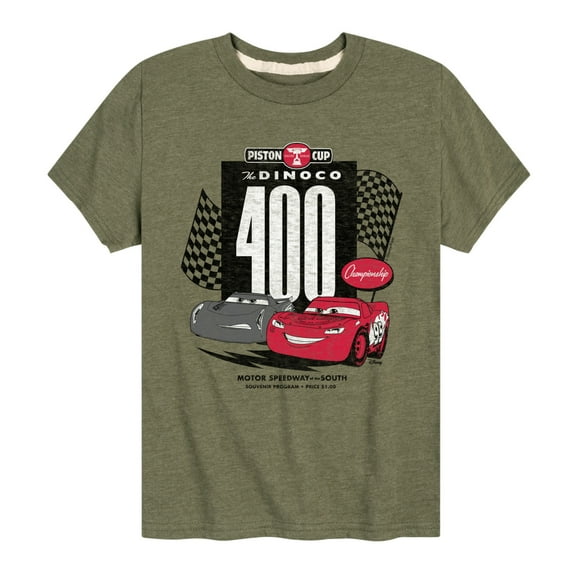 Disney - Cars - McQueen and Jackson Dinoco Race - Boy's Toddler And Youth Short Sleeve Tee