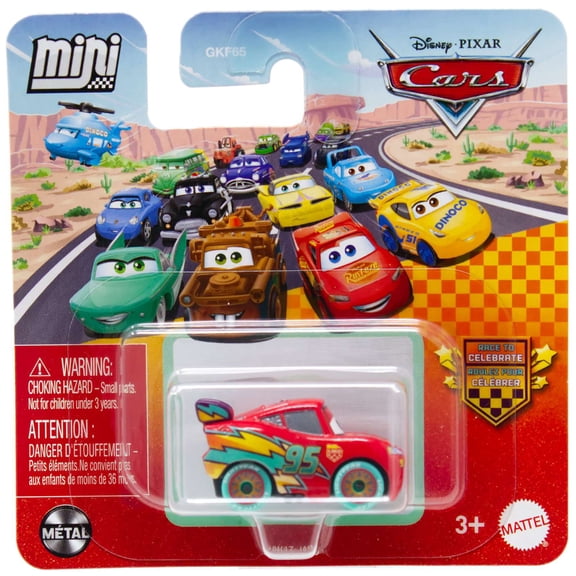 Disney Cars Metal Mini Racers Lightning McQueen DIecast Car [Race to Celebrate ]