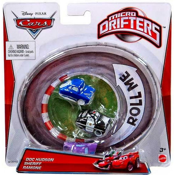 Disney Cars Micro Drifters Doc Hudson, Sheriff & Ramone Mini Cars
