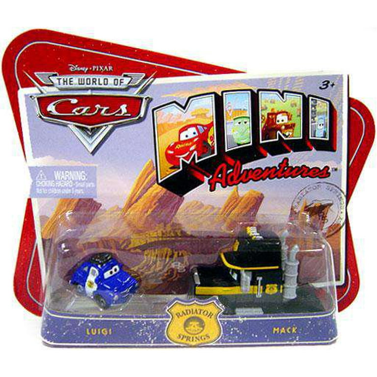 Disney Cars Mini Adventures Luigi & Mack Plastic Car, 2 Pack