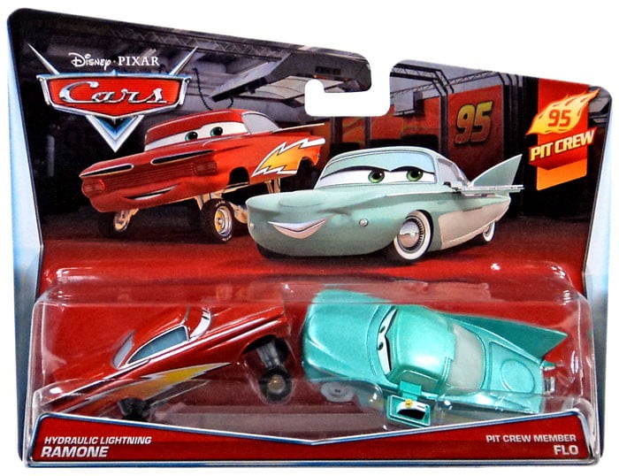Disney Cars Hydraulic Lightning Ramone & Pit Crew Member Flo