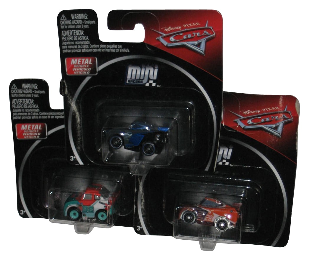Disney Cars Movie Mini Racers (2017) Tim Treadless Jackson Storm & Murray Clutchburn Toy Car Lot