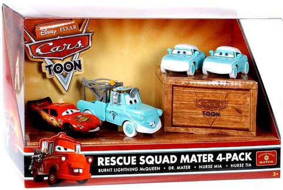 Disney Cars Multi Packs Rescue Squad Mater 4 Pack Diecast Car Set Dr. Mater