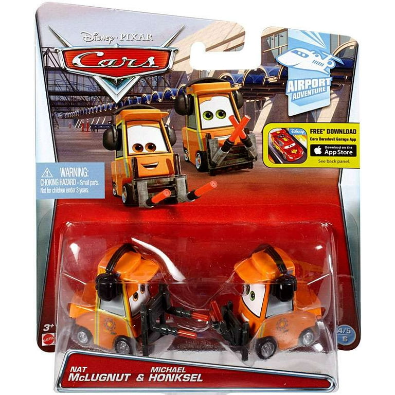 Disney Cars Nat＆Michael 未開封 マテル製 Disney Cars Airport Adventure Nat McLugnut & Michael Honksel