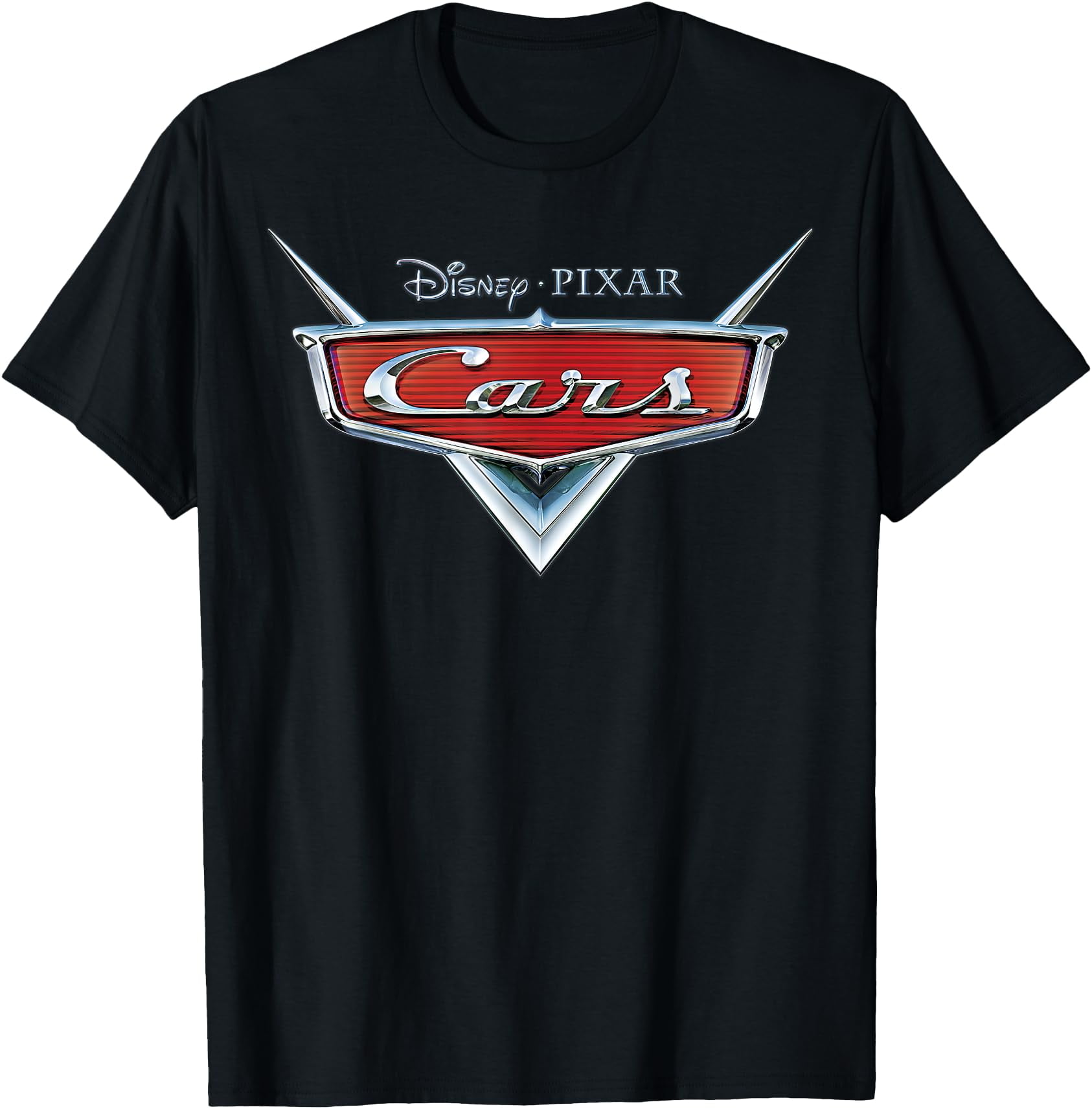 Disney Cars Official Grill Badge Logo Movie Title TShirt
