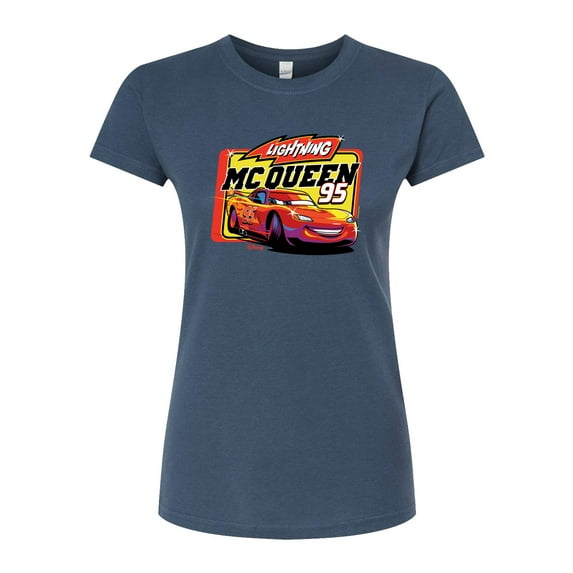 Disney Cars - Original Lightning McQueen #95 - Juniors Fitted Graphic T-Shirt