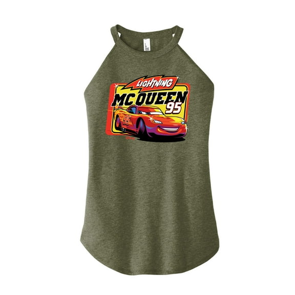 Disney Cars - Original Lightning McQueen #95 - Juniors High Neck Tank Top