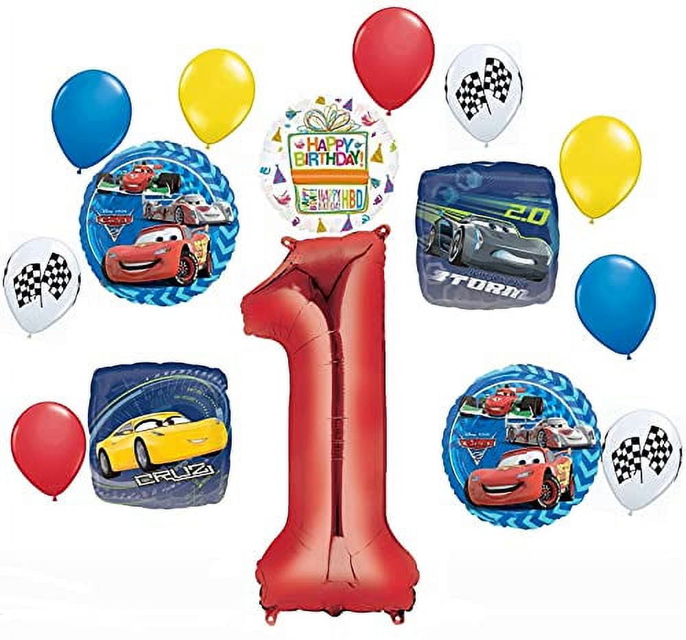 Disney Cars Party Supplies Lightning McQueen 1st Birthday Balloon