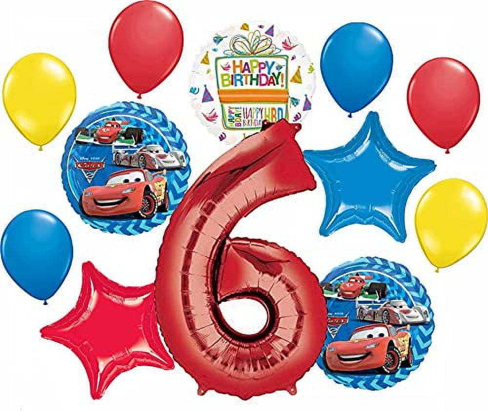 Fire Breathing Dragon Birthday Balloon Bouquet - 6th Birthday Party Decorations With Helium