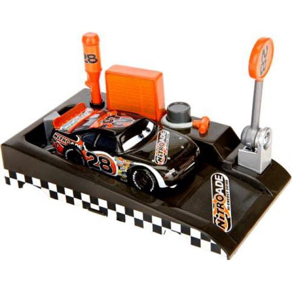 Disney Cars Pit Row Race-Off Nitroade No. 28 Diecast Car (Includes Launcher)