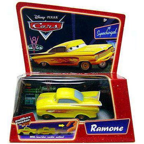 Disney Cars Pullbax Motor Pull Back Ramone Plastic Car (Yellow)