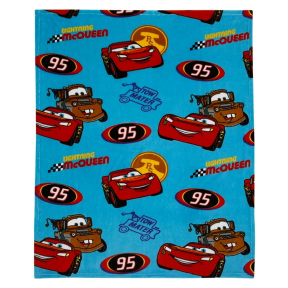 Disney Cars Radiator Springs Blue and Red Toddler Blanket