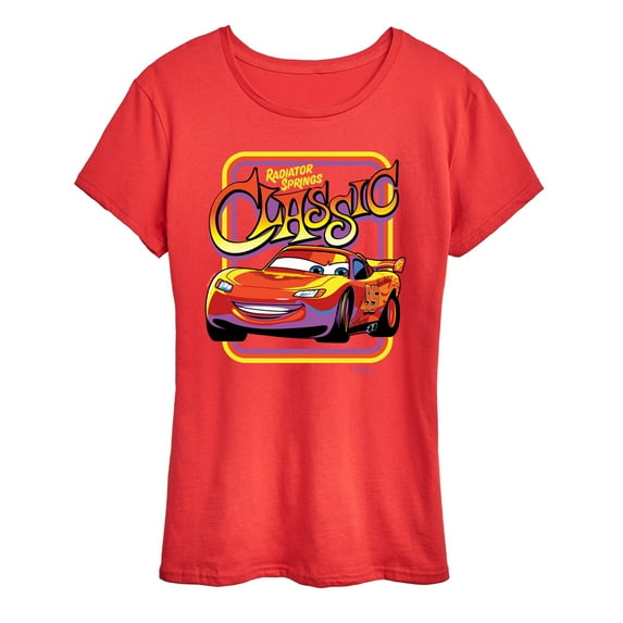 Disney Cars - Radiator Springs Classic Lightning McQueen - Women's Short Sleeve Graphic T-Shirt