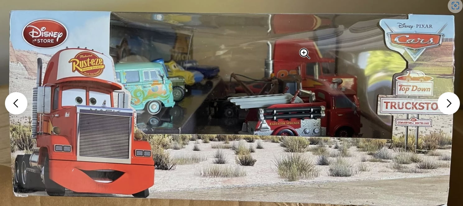 Disney Cars Radiator Springs Deluxe Die Cast Set Lightning McQueen, Mater  Mack - Walmart.com, image size:1489x662