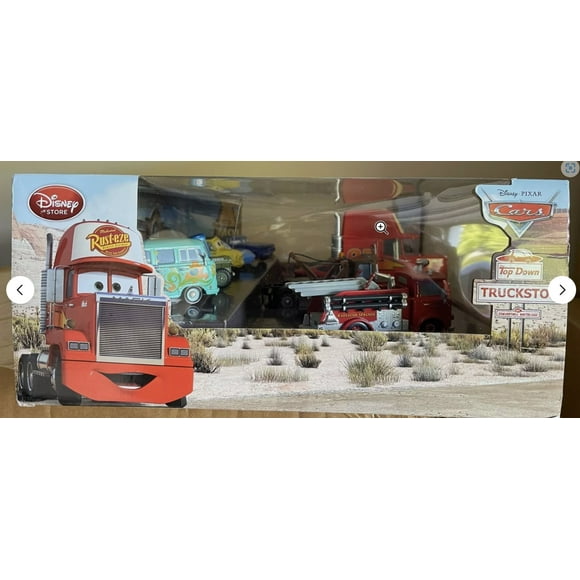 Disney Cars Radiator Springs Deluxe Die Cast Set Lightning McQueen, Mater Mack