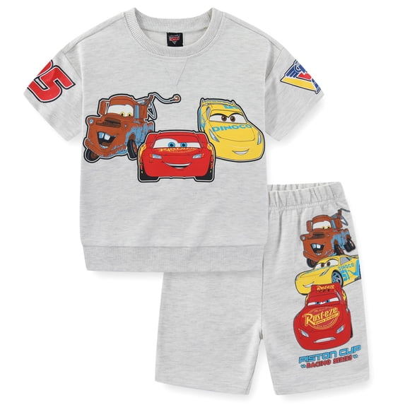 Disney Cars Ruzt-eze Tow Mater Dinoco Short Sleeve T-Shirt and Short Set (Boys), 2 Piece Set, Sizes 2T-7