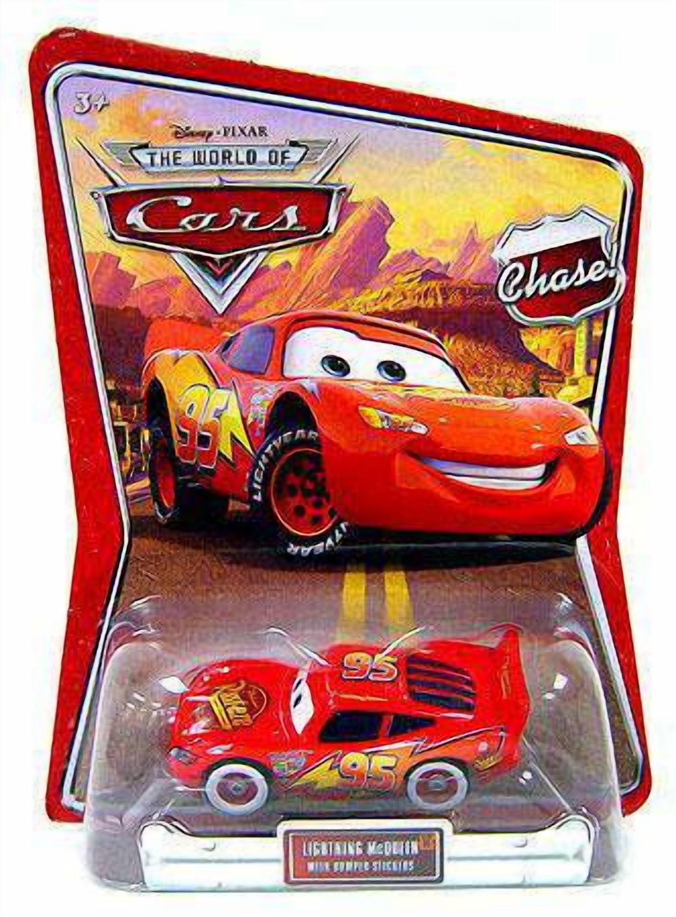 BUMPER STICKERS マックィーン　マックイーン カーズ ミニカー Disney Cars Series 1 Lightning McQueen with Bumper Stickers