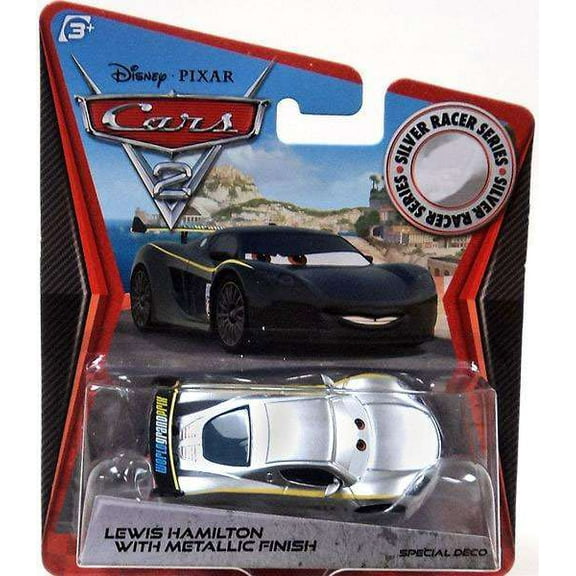Disney Cars Silver Racer Series Lewis Hamilton with Metallic Finish Diecast Car