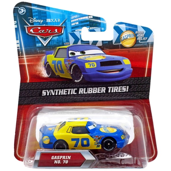 Disney Cars Synthetic Rubber Tires Gasprin Exclusive 1:55 Diecast Car