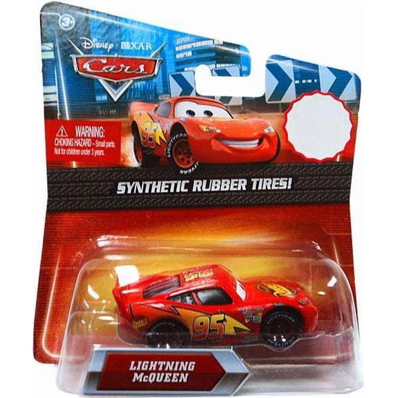 Disney Cars Synthetic Rubber Tires Lightning McQueen Diecast Car (Rust-Eze)