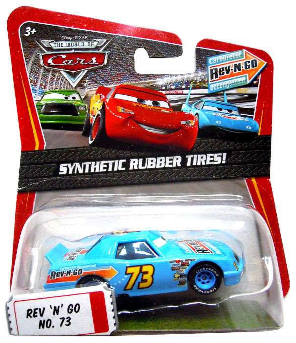 Disney Pixar Cars Rev-N-Go No. 73 Diecast Car with Synthetic Rubber ...