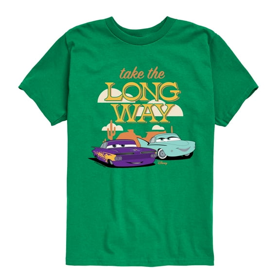 Disney - Cars - Take The Long Way - Boy's Toddler And Youth Short Sleeve Tee