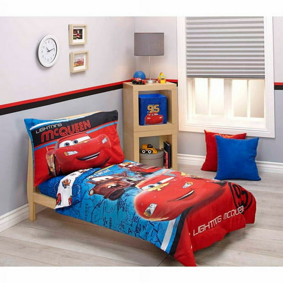 Disney Cars Team Lightening 4-Piece Toddler Bedding Set