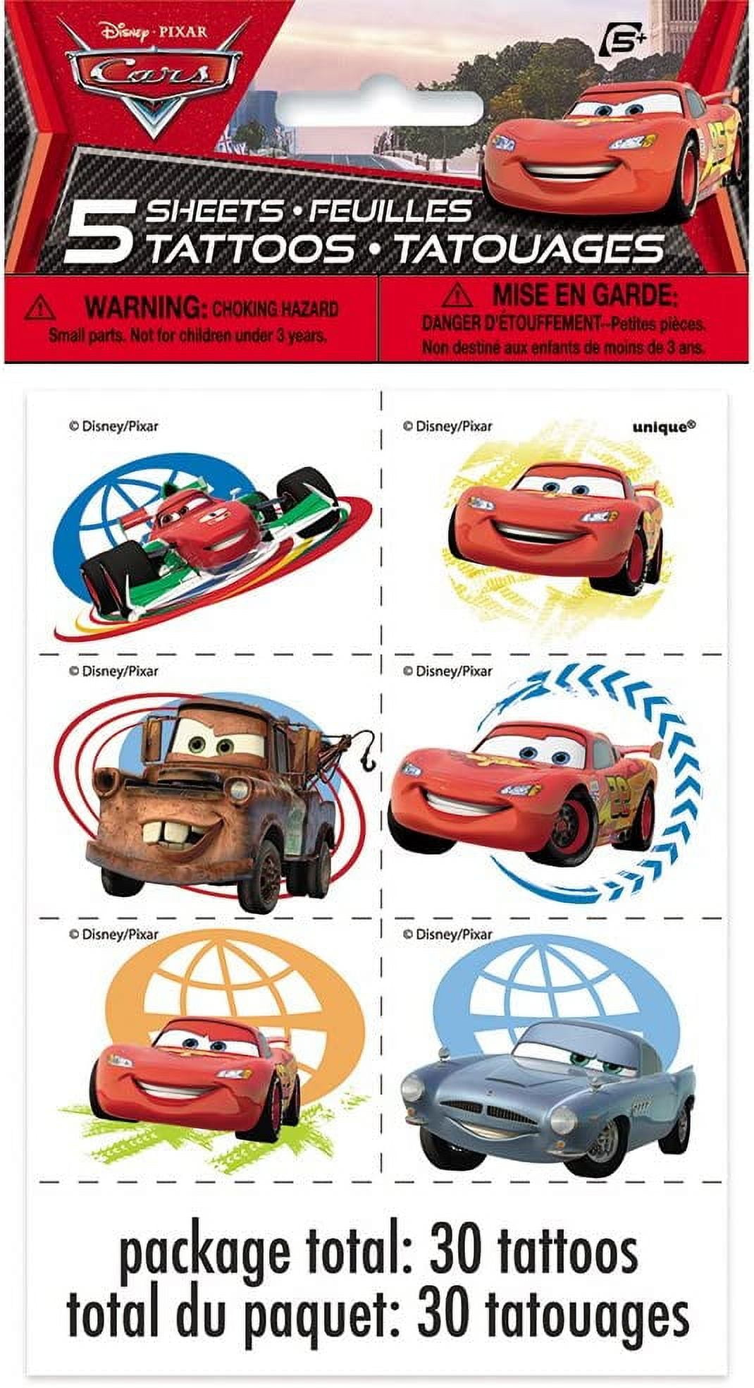Disney Cars Temporary Tattoos, 30ct