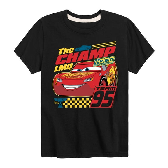 Disney - Cars - The Champ Lightning McQueen - Boy's Toddler and Youth Short Sleeve Tee