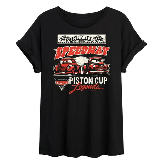 Disney Cars - Thunder Hollow Speedway Piston Cup Legends - Women's Oversized T-Shirt