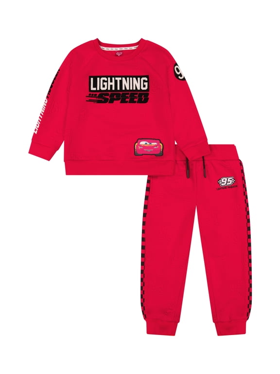 Disney Cars Toddler Boy 2pc Printed Quilted Fleece Set, Sizes 12 Months-5T