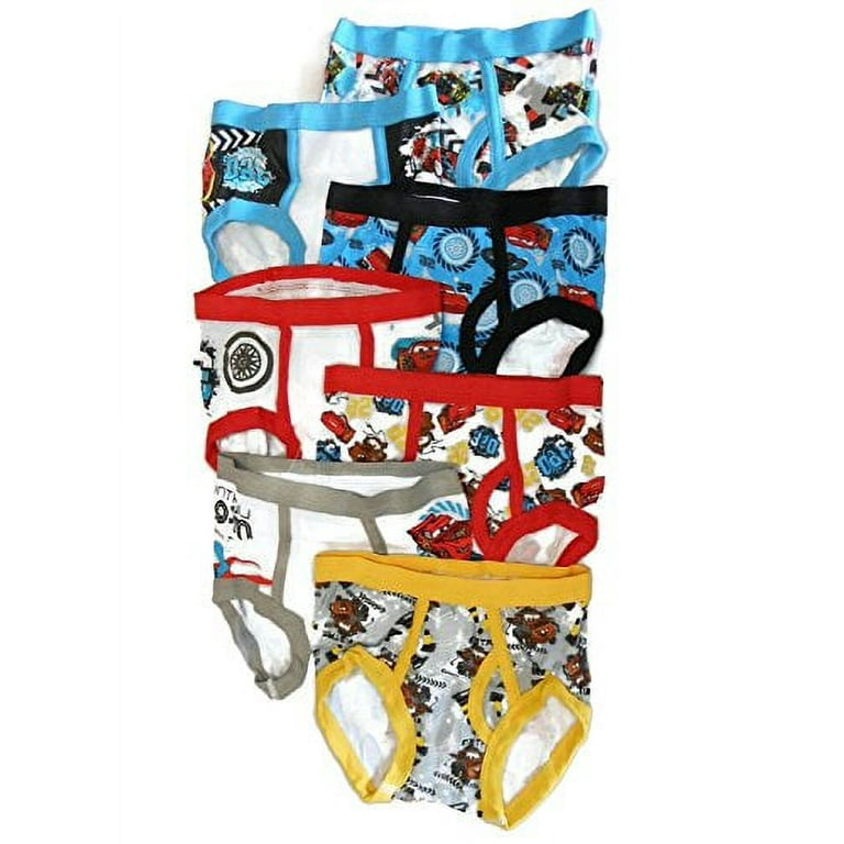 Disney Cars Toddler Boys 7 Pack Underwear Briefs (4t) 