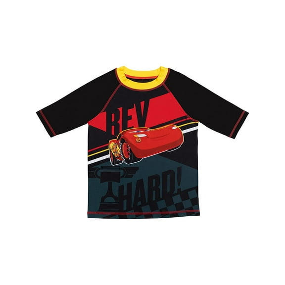 Disney Cars Toddler & Little Boys' Lightning McQueen Rash Guard, Sizes 2T-7