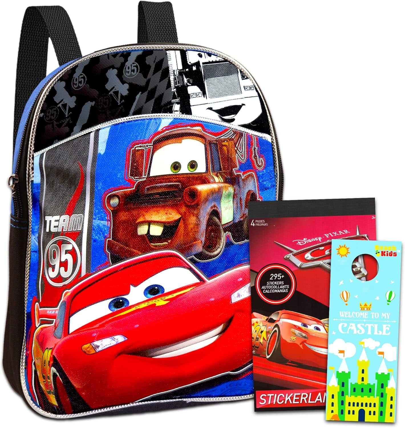 Disney Cars Toddler Preschool Backpack Set Bundle Includes 11 Inch