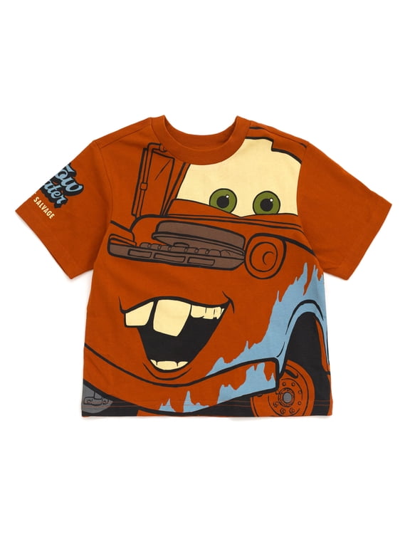 Cars Toddler Boys' Cosplay Short Sleeve T-Shirt Mater Rust Brown