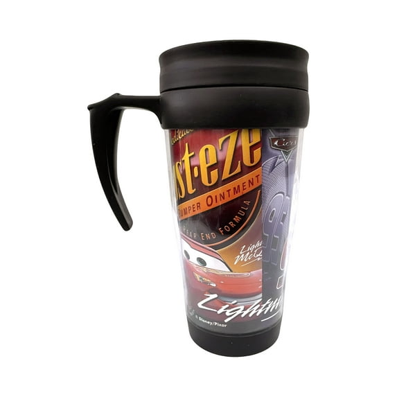Disney Cars Travel Mug - Lightning Mcqueen Tumbler With Leakproof Flip