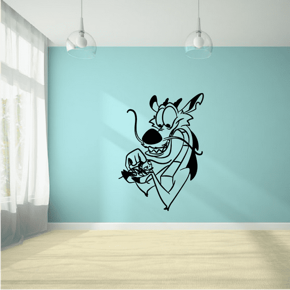 Disney Cartoon Character Mushu Dragon Portrait Silhouette Wall Sticker Design For Kids Boys Girls Room Bedroom Cute Fun Wall Home Decal Design Stickers Wall Art Vinyl Decoration Size (10x10 inch)