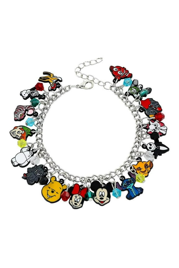 Disney Cartoon Characters Charms Metal Novelty Charm Bracelet