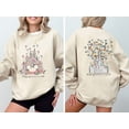 thumbnail image 1 of Disney Castle Floral Sweatshirt, Magic Kingdom Sweatshirt, Vintage Disney Sweatshirt, Happiest Place On Earth Sweatshirt,Sand Color,Size L, 1 of 5