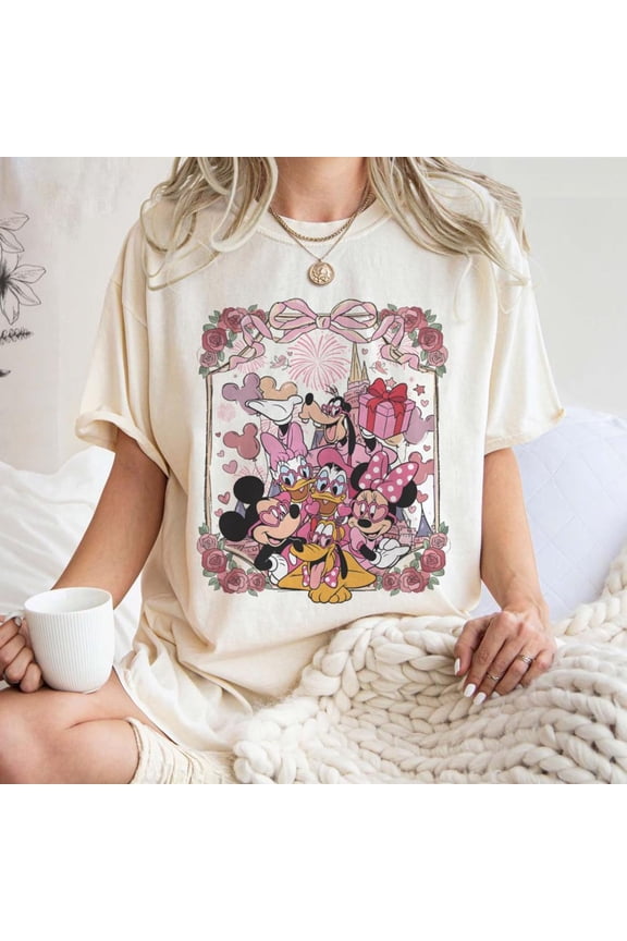 Disney Castle Mickey Friends Valentine Day 2026 T-Shirt All size S-3XL