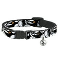 thumbnail image 1 of Disney Cat Collar, Breakaway Collar with Bell, Nightmare Before Christmas Zero Pumpkin Expressions, 8.5 to 12 Inches 0.5 Inch Wide, 1 of 5