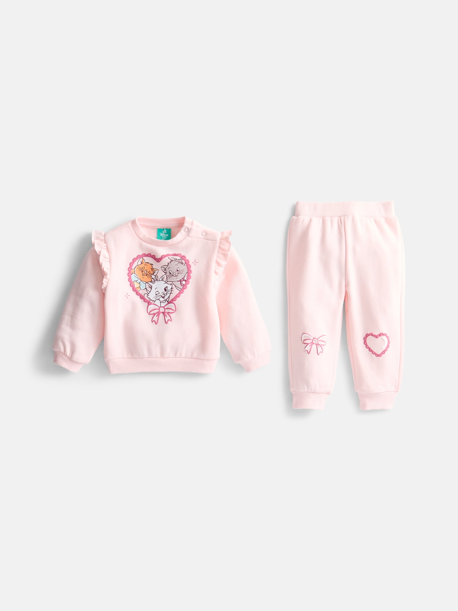 Disney Aristocats Baby Girls' Fleece Sweatshirt and Joggers Set, 2-Piece, Sizes 0/3M-24M
