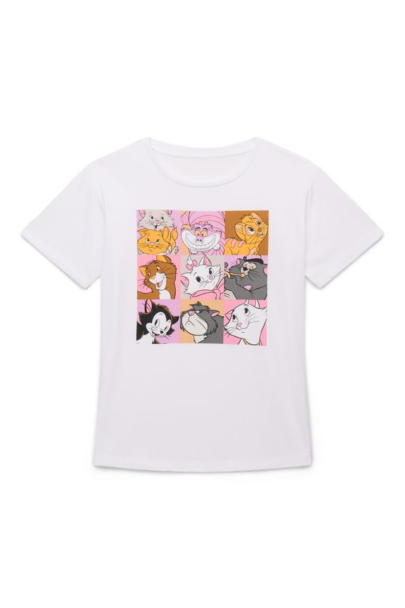 Cats Girls Short Sleeve Graphic T-Shirt, Sizes 4-16