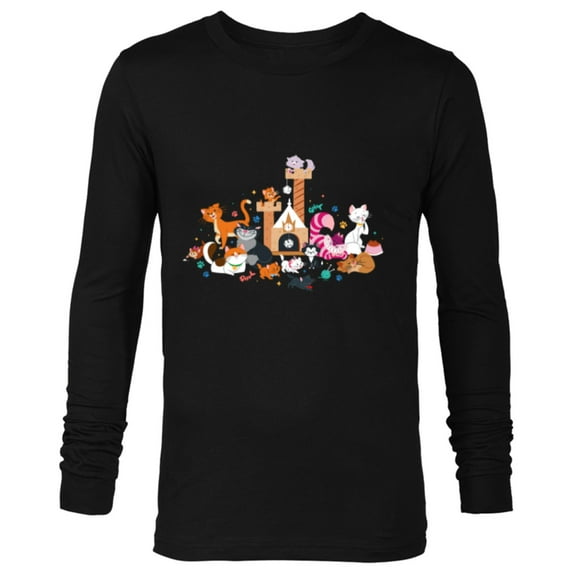 Disney Cats Kitten Friends - Long Sleeve T-Shirt for Men - Customized-Black
