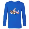 thumbnail image 1 of Disney Cats Kitten Friends - Long Sleeve T-Shirt for Men - Customized-Navy, 1 of 5