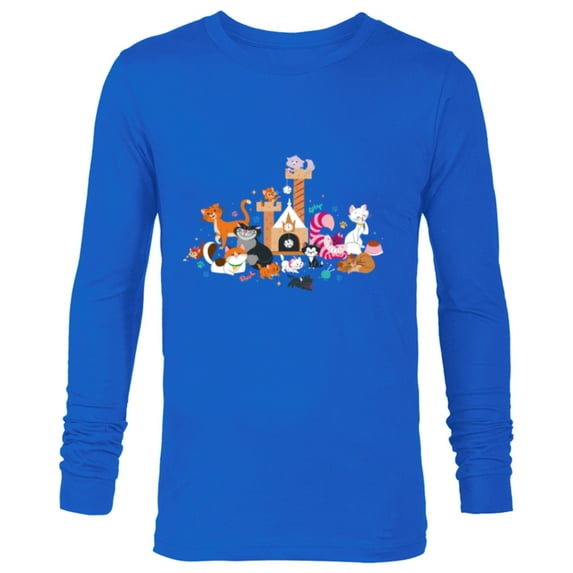 Disney Cats Kitten Friends - Long Sleeve T-Shirt for Men - Customized-Navy