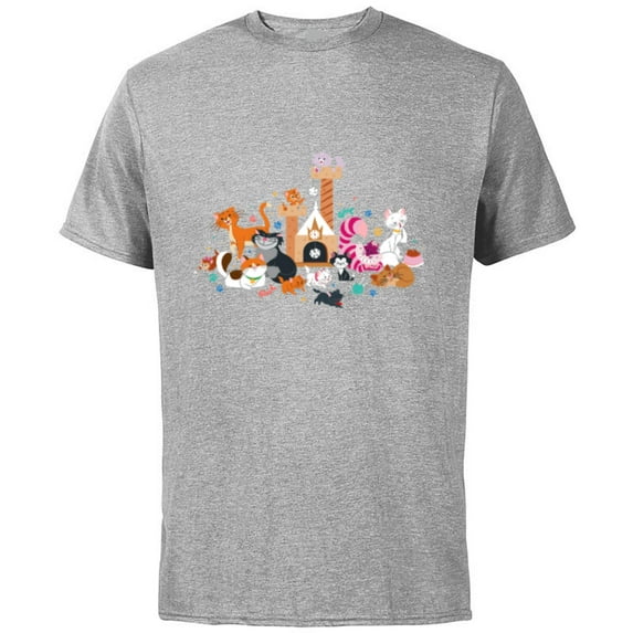 Disney Cats Kitten Friends - Short Sleeve Cotton T-Shirt for Adults - Customized-Athletic Heather